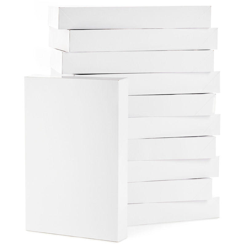 11x17 Inch Large White 12 Pack Rectangular Gift Box Embossing Debossing